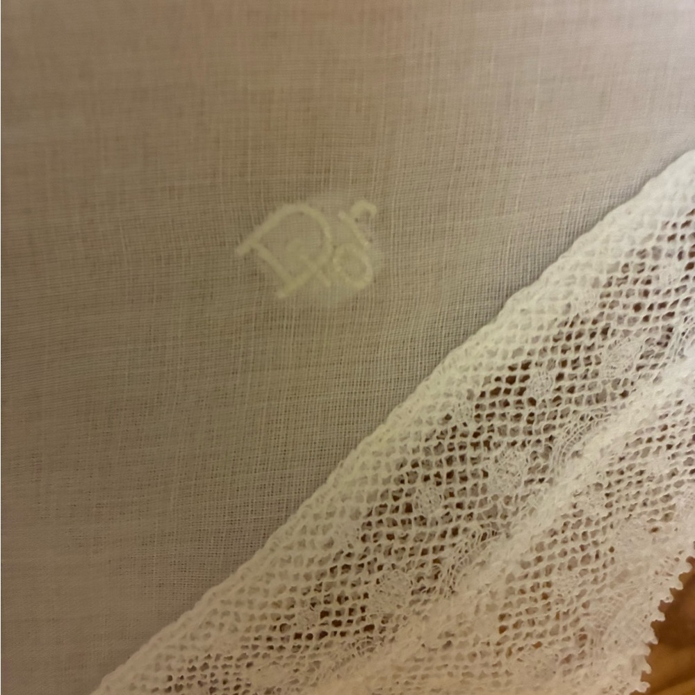 Vintage Christian Dior Sheer Lace trimming Cami Top pajama tank - Picture 2 of 6